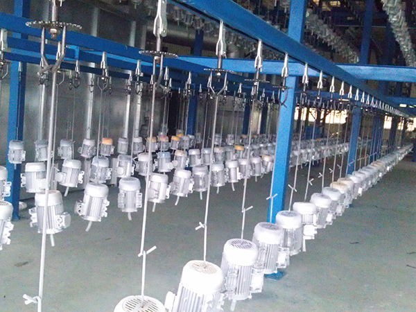 凌霄水泵自動噴漆生產線