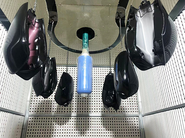 摩托車油箱水油靜電噴涂機